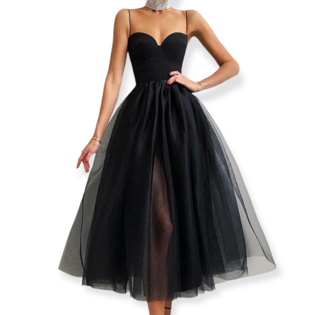 Années 50 Robe Évasée Tulle Glamour Mademoiselle