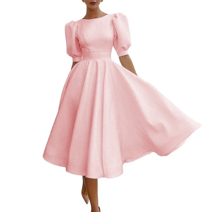 <tc>1960's</tc> Classic Flared Dress <tc>M</tc>Balloon Hips