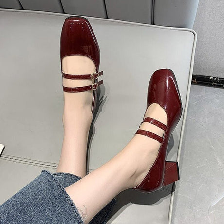 Années 60 Chaussures Mary Jane Double Bride - Ma Penderie Vintage