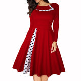 <tc>1950's</tc> Retro Polka Dot Cocktail Dress