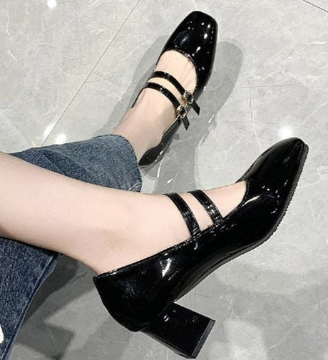 Années 60 Chaussures Mary Jane Double Bride - Ma Penderie Vintage