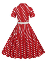 Années 50 Robe Évasée À Pois Rétro Mad Men - Ma Penderie Vintage