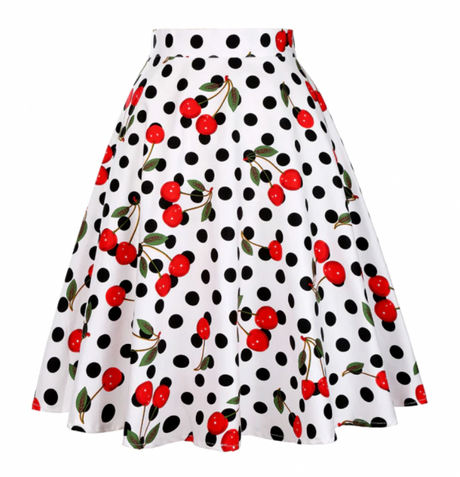 <tc>1950's</tc> Pin Up Polka Dot Circle Skirt