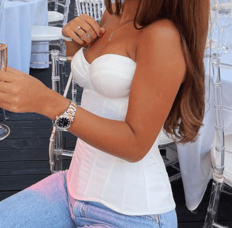 Années 80 Bustier De Soirée Satin Pin Up - Ma Penderie Vintage