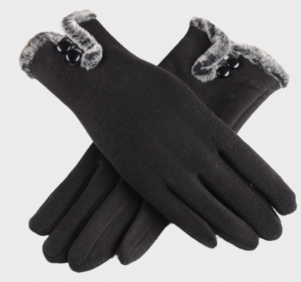 Années 40 Gants Fourrure Automne-Hiver Glamour