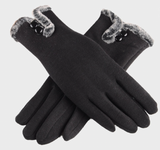 Années 40 Gants Fourrure Automne-Hiver Glamour