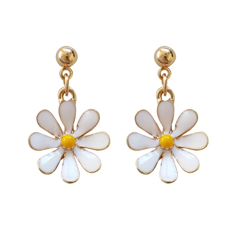 Années 40 Boucles d'oreilles Rétro Fleur de marguerite - Ma Penderie Vintage