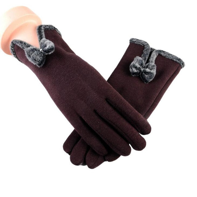 Années 40 Gants Fourrure Automne-Hiver Glamour