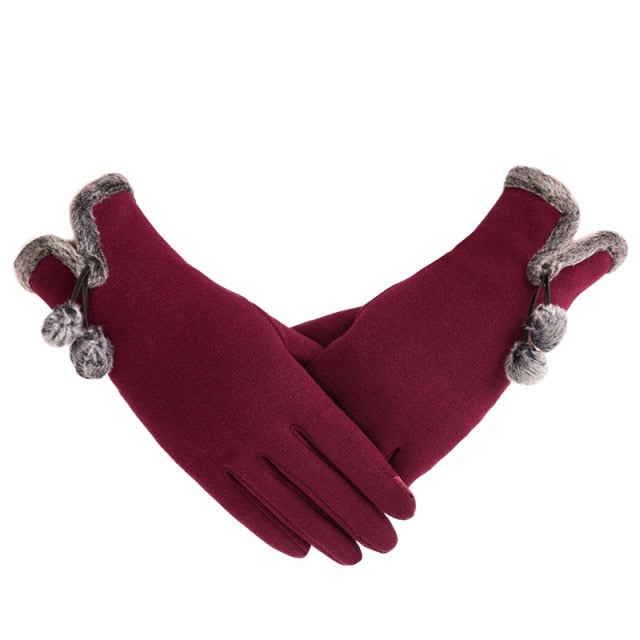 Années 40 Gants Fourrure Automne-Hiver Glamour