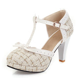 <tc>1950's</tc> Winter Tweed Heel Shoes <tc>M</tc>mademoiselle