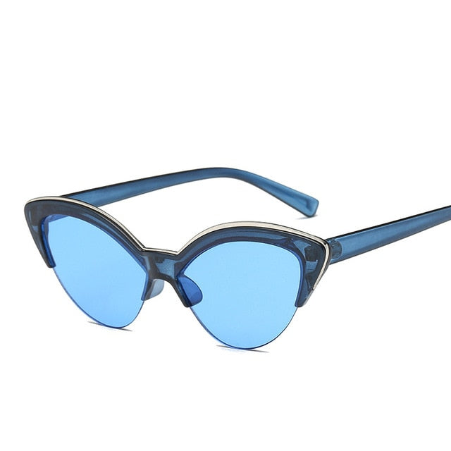 Années 50 Lunettes De Soleil Cat Eye Pin Up Bleu - Ma Penderie Vintage