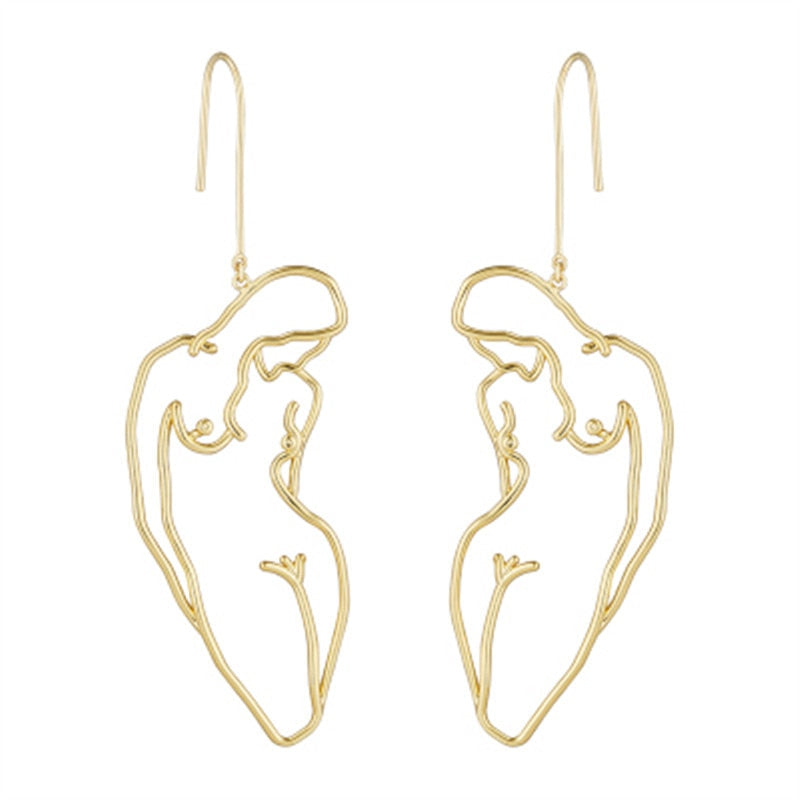 <tc>Años 60</tc> Pendientes cuerpo Picasso