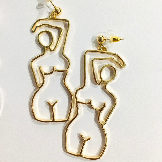 <tc>Años 60</tc> Pendientes cuerpo Picasso