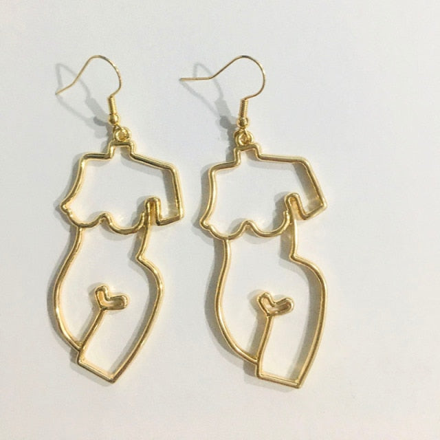 Années 60 Boucles d'oreilles Corps Picasso