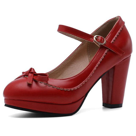 Années 50 Monochrome Chaussures À Talon Rétro Unies - Ma Penderie Vintage