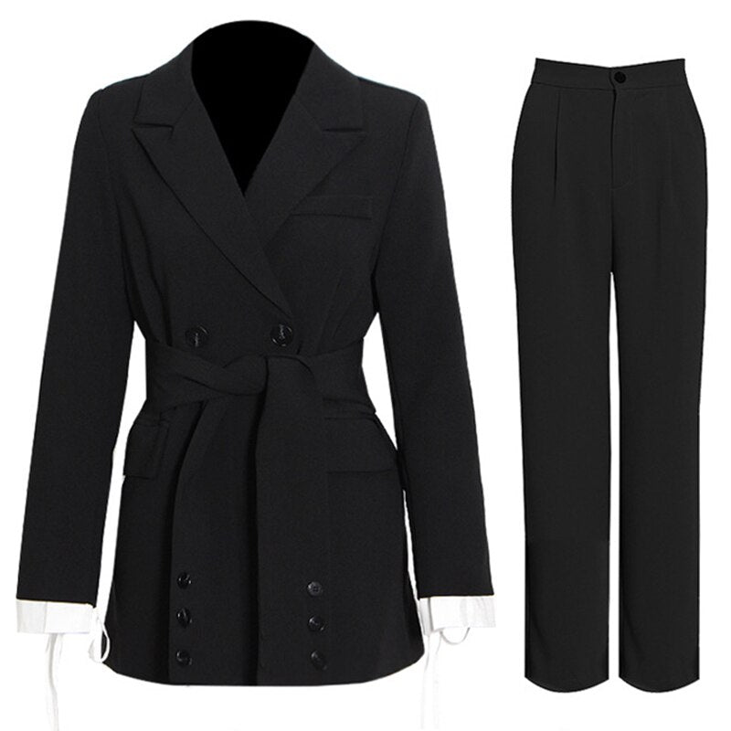 Années 70 Tailleur Costume Femme Gainsbourg Noir - Ma Penderie Vintage