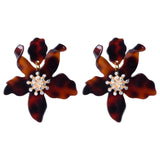 <tc>1930's</tc> Retro Resin Flower Earrings