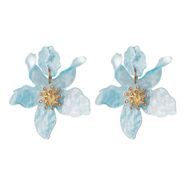 <tc>1930's</tc> Retro Resin Flower Earrings