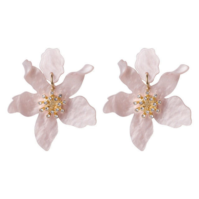 <tc>1930's</tc> Retro Resin Flower Earrings