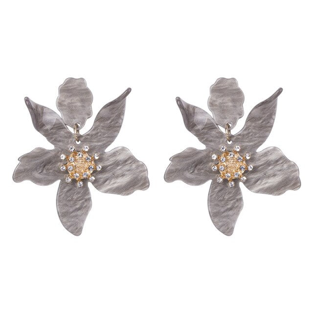 <tc>1930's</tc> Retro Resin Flower Earrings