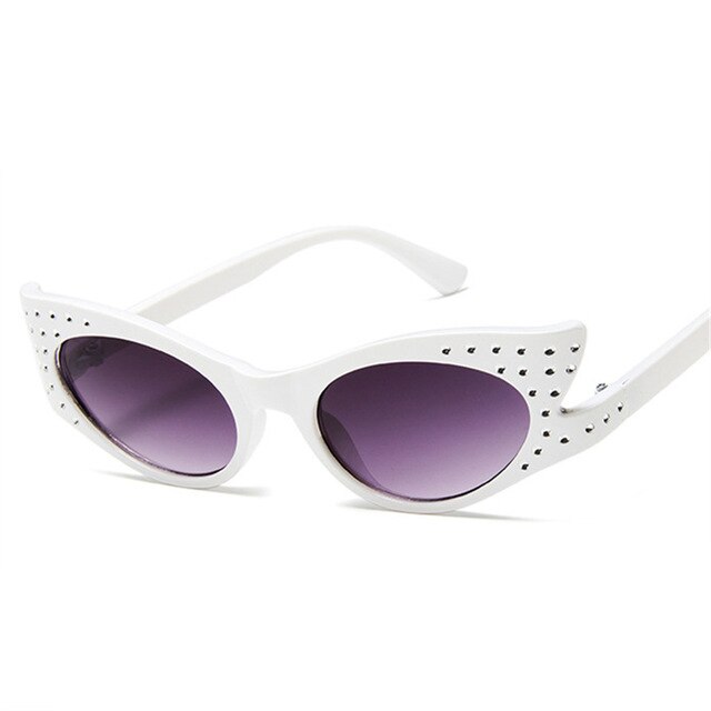 <tc>1960's</tc> Studs Cat Eye Sunglasses