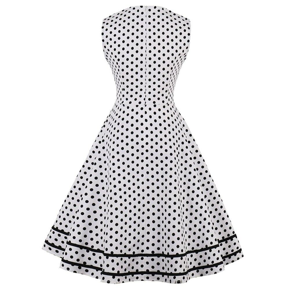 1950's Robe évasée Audrey Hepburn Pin Up Polka Dots - Ma Penderie Vintage